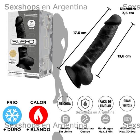 Dildo Negro Premium Real Skin Model 1 con ventosa de 18 centimetros